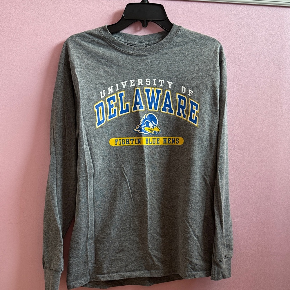 Gildan Gray University of Delaware Long Sleeve Tee